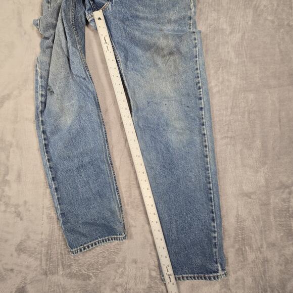 Vintage Levi's 550 Relaxed Fit Men's Jeans 32x34 Grunge Y2K Light Blue 1998 - Picture 7 of 13